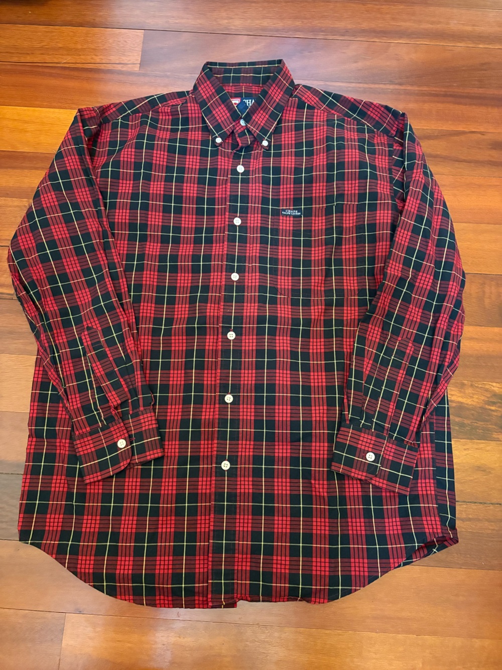 Vintage Ralph Lauren x Chaps Red and Green Plaid Button-Down Shirt